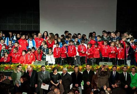 La sexta edicin de la Gala do Deporte concluy con la tradicional foto de grupo.