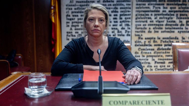 La asesora de Moncloa, María Cristina Álvarez Rodríguez, en la comisión de investigación por el caso Koldo, en el Senado
