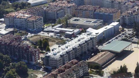 Vista area de la avenida Juan Carlos I de Pontevedra, donde se ubica el conservatorio Manuel Quiroga