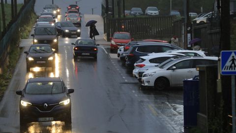 En Teo, ms padres de los habituales optaron por llevar a sus hijos al colegio en sus propios coches