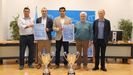 Alberto Estévez, Julio Vila, Gabriel Alén, Rosendo Fernández y Mario Guede presentaron la Copa Galicia de hockey hierba