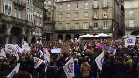 Multitudinaria protesta en Ourense