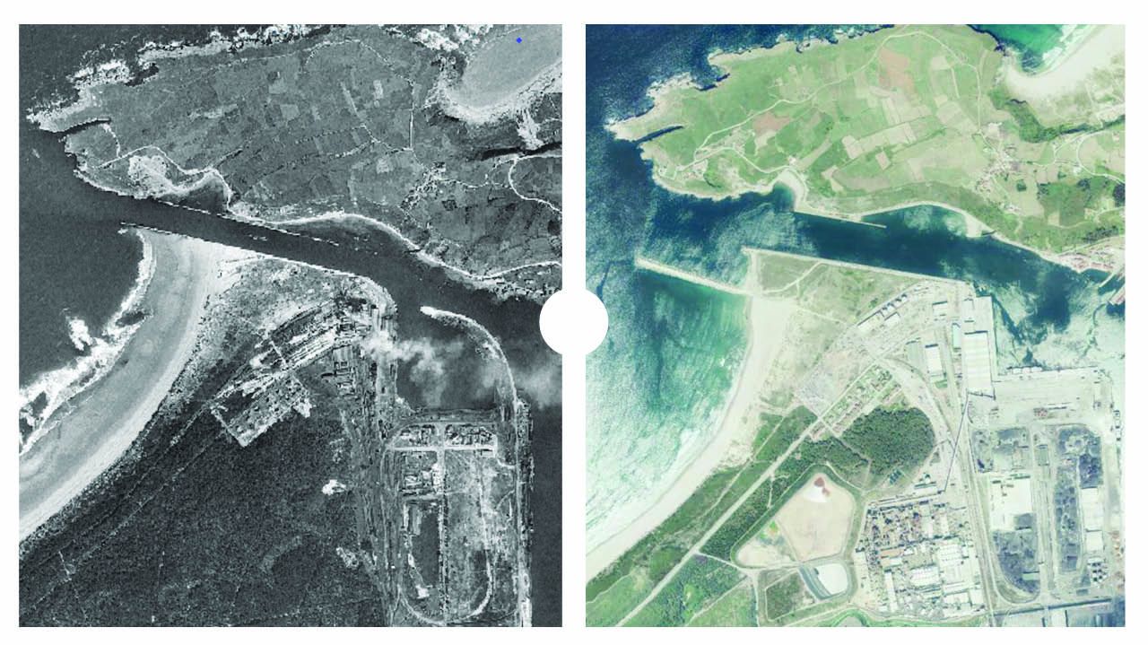 As� era la r�a de Avil�s en 1956 y as� est� en 2019, seg�n datos del Instituto Geogr�fico Nacional (IGN)