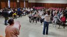 Rapaces do IES Martaguisela, durante a convivencia potica con Del Pazo, Moral, Besteiros e Sains