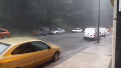 Incre�ble tormenta durante la tarde en Asturias