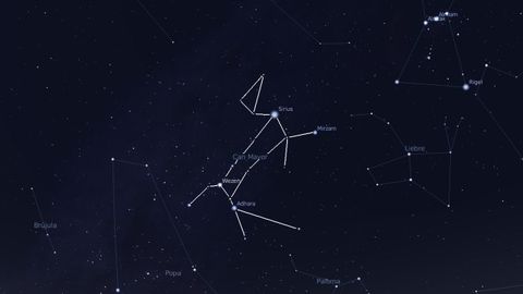 Constalacin Canis Mayor, con la estrella Sirio