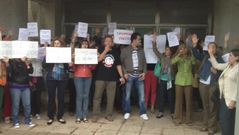 Concentración Funcionarios juzgados para protestar por los recortes