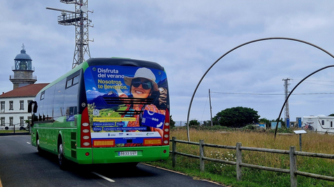 Bus lanzadera de verano en Asturias.