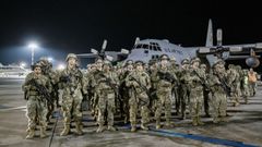 Soldados de EE.UU. en el aeropuerto de Riga (Letonia)
