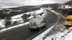 O Cebreiro, nevado a finales de abril
