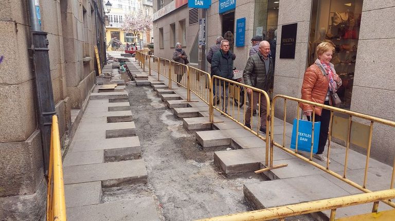 Las obras en el Cardenal, en el tramo más próximo a la plaza de España