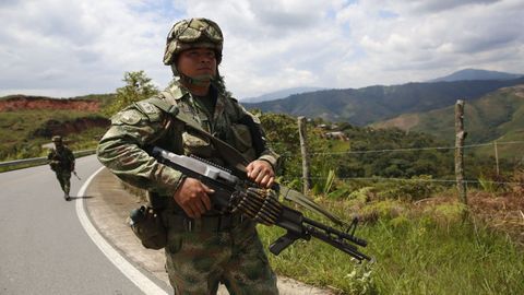 Soldado colombiano en una imagen de archivo.