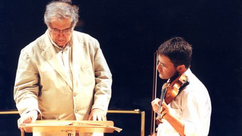 Berio, con el violinista Francesco D'Orazio