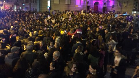 Marcha del 8-M en las calles de Ourense