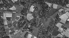 Imaxe area do castro de Centroa tomada polo voo americano de 1956