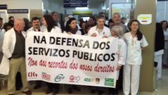 Concurrida protesta en el hospital contra los recortes
