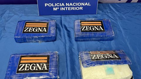 La cocana interceptada por la Polica Nacional de Lugo