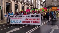 La manifestaci�n, por las calles de Santiago