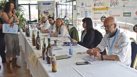 Jurado del primer campeonato de tapas de Galicia, que se celebra en Pontevedra