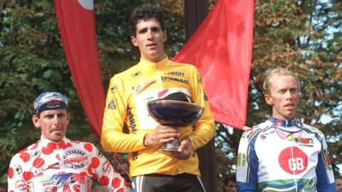 Miguel Indurin.Miguel Indurin celebra su victoria en el Tour de Francia