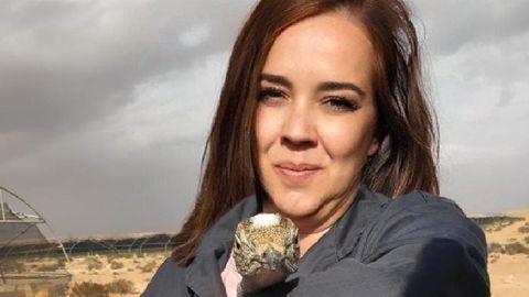 Paula Rodríguez Tasenda, veterinaria coruñesa en un centro de recuperación de animales de Missour, en Marruecos