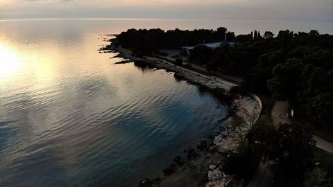 Vista area de una puesta de sol en Umag, en la pennsula de Istra, Croacia