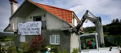 La casa fue demolida en mayo del 2009 y la familia exigió una indemnización al Concello.