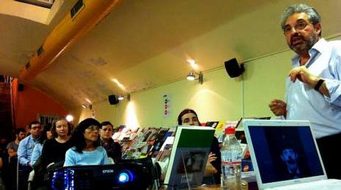Fernández Castro, presentando en Barcelona as «Obras completas».