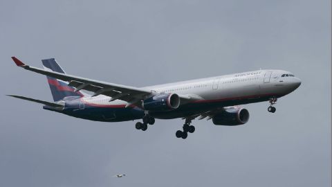 El avión en el que viajó Snowden.