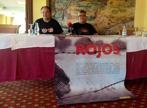 Ruben Afonso, de la CRMH de A Coruña, y Amparo Perez, productora del documental