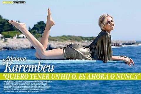 Bajo la portada de Hoy Corazón, con Nadal como protagonista, la modelo Adriana Karembeu afirma que está deseando tener un hijo y que no quiere que se le pase la edad.