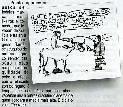 As viñetas do Carrabouxo ilustran algunhas páxinas da publicación.