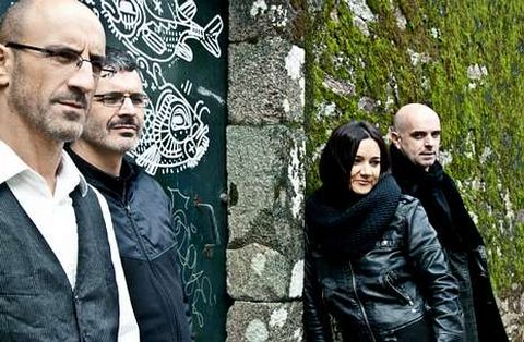 Guillerme Fernández, Xosé Lois Romero, Guadi Galego e Xabier Díaz (esquerda a dereita) son aCadaCanto.