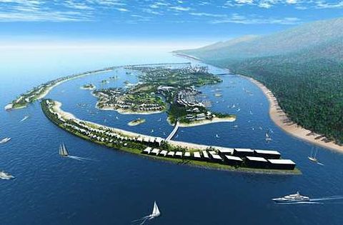 <span lang= es-es >Inversiones que quitan el hipo</span>. La moda de las islas artificiales es vieja. En 1963 los príncipes Rainiero y Grace pensaron construir una en la costa monegasca, como publicó La Voz. Arriba, proyecto isla Federación en Rusia (arriba). Obras de las islas Ocean Reef de Panamá (centro). Abajo, vista satélite del archipiélago de Dubai.