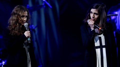 Dos de las integrantes de Pussy Riot, en Nueva York