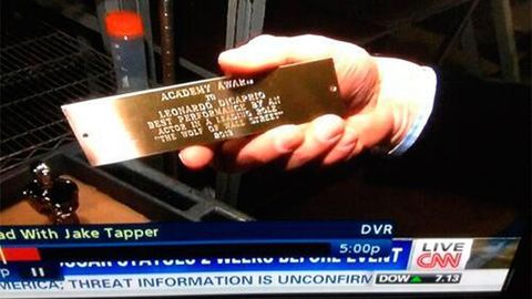 CNN mostró durante un reportaje sobre los Oscars una placa con el nombre del actor como ganador al premio a la mejor interpretación