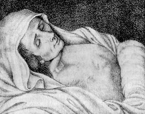 <span lang= es-es >La enferma de Gonzar</span>. La ilustración, de 1842, es de Botana Cancelo. Fue un caso único.
