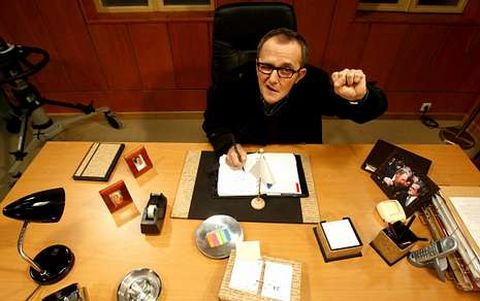 Antonio Durán «Morris» encarna a Delmiro, el alcalde ateo y comunista de Louredo.
