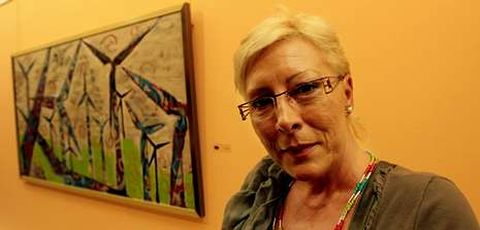 Rosa Pereda Salgado, pintora coruñesa que asegura sentirse como una laxense más.