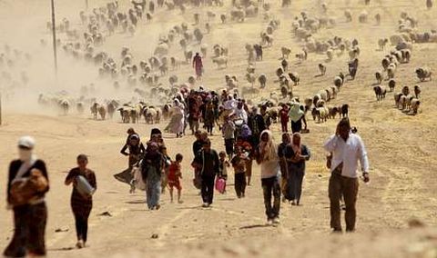 La llegada del Estado Islámico obligo a los yazidíes a huir de su tierra, Sinyar