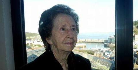 Margarita Salas, el viernes en Luarca.