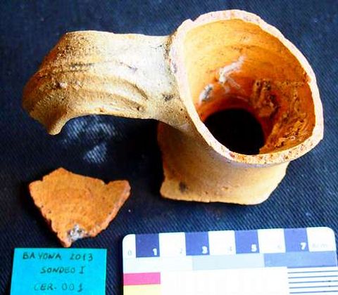 Durante los sondeos localizaron centenares de piezas de cerámica y partes del navío como las cuardenas y tracas.