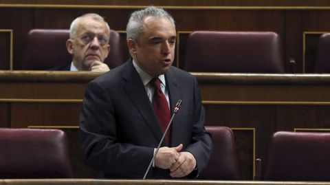 El diputado socialista Rafael Simancas, en una intervención en el Congreso.