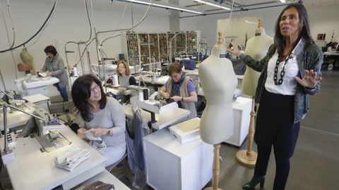 Felipa Jove, presidenta de Caramelo, en el área de patronaje de la nueva sede de la textil.