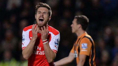 Ramsey, en el partido contra el Hull del lunes