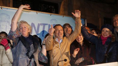 Agustín Hernández, cabeza de lista del PP en Santiago, en el arranque de campaña