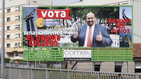 La campaña del autoproclamado Obama gallego, el candidato independiente Sinaí Giménez, sigue dando que hablar por su originalidad 