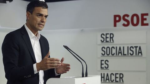 El secretario general del PSOE, Pedro Sánchez