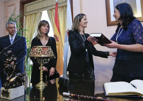 Las alcaldesas de Lugo y Mondoñedo, ayer dos de las protagonistas.