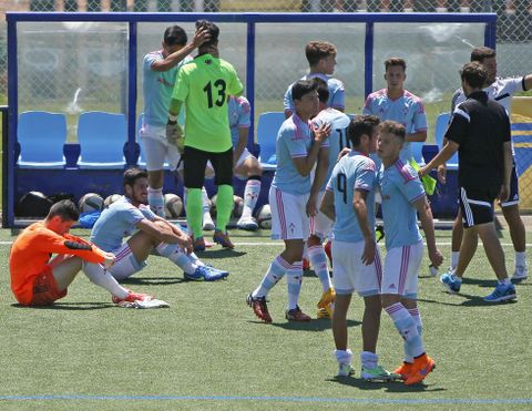 La decepción se apoderó de los juveniles del Celta a la conclusión. Seis años después se vuelven a quedar a las puertas.